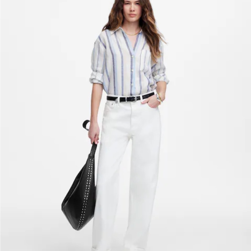 Madewell White Wide Leg Jeans